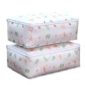 Quilt Storage Holder Printing Pattern Space-saving PEVA Quilt Clothes Blanket Storage Bag for Closet.
