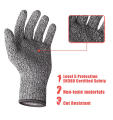 Level 5 Anti-Cut Gloves Safety Cut Proof Stab Resistant Stainless Steel Wire Metal Mesh Gardening Garden Labor Construction Protection Cut-Resistant Gloves.
