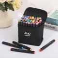 Plastics Double Head Marker Set Non-Toxic 15.4cm In Length Wholesale Double Head Oil-Based Watercolor Markers Students Cartoon.