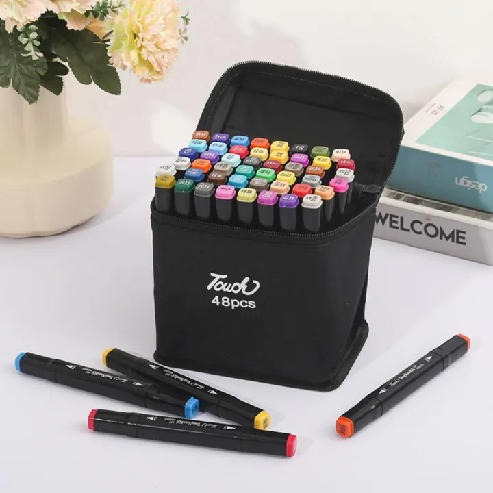 Plastics%20Double%20Head%20Marker%20Set%20Non-Toxic%2015.4cm%20In%20Length%20Wholesale%20Double%20Head%20Oil-Based%20Watercolor%20Markers%20Students%20Cartoon%20-%20Image%207