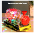 Electric Train For Kids, Bump And Go Musical Engine Toy With Fish Tank Rotating Train With 3D Light And Sound For Kids (Multicolor) - Car Toy. 