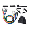 Elastic exercise resistance bands set yoga pull rope fitness pull rope tube resistance bands 11pcs/set Latex Resistance Bands Multifunction Elastic Exercise Resistance Bands Expander. 