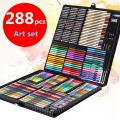 288pcs / set Kids Colors Pencil Drawing Art Set Painting Art Marker Pen Set Color Pen Brush Drawing Tool Art School.