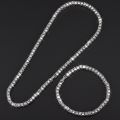 (New)4mm 1 Row hiny Tenni Chain Neclace Men Hip Hop Iced Out Bling CZ Necllace Jewelry Gold ilver Color Charm Gift 2021. 