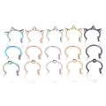 3PCS/Lot 18G Piercing Lip Ring Punk Style Stainless Steel Labret Clip Body Piercing Jewelry for Unisex.