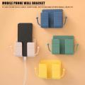 Mobile Phone Charging Hanging Holder Multifunction Wall Mounted Plug Bracket Remote Control Mounted Storage Box. 