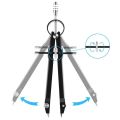 Professional Compass with Lock, Compass for Geometry, 6inch Spring Bow Compass, Precision Compass Math, Drafting Compass, Compass Drawing (2 Pack)(null). 