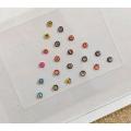 1 pack multi colour white stone bindi( small size 1.5mm) 22/24pc in 1 pack. 