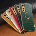 xprmy for Vivo S7e / Vivo Y73s Phone Case Crocodile Leather Texture Electroplated Frame Camera Protection Soft TPU Shockproof Full Protection Back Cover. 