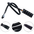PWM Fan Hub Distributor 4-Pin 1 to 5 PC CPU Heatsink Box Fan Distributor Hub Adapter Cable for Computer Cooler. 