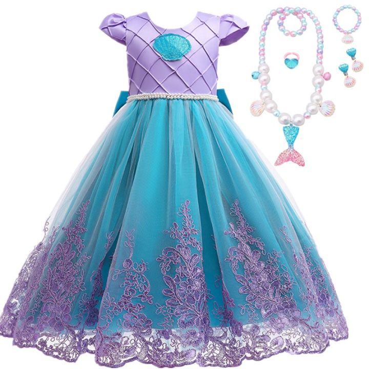 Fancy%20Mermaid%20Costume%20for%20Girls%204-10%20Y%20Ariel%20Cosplay%20Birthday%20Princess%20Dress%20Halloween%20Carnival%20Party%20Gown%20Girls%20Mermaid%20Dress%20-%20Image%205