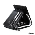 Avro Premium 100% Genuine Cow Leather Trifold Wallet Vintage Multi-Card Slot With Coin Pocket Black Export Quality Money Bag For Men.