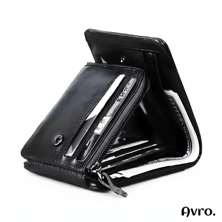 Avro Premium Men's High Quality  100% Cow Leather Trifold Wallet For Men Elegant And Comfortable Stylish Export Quality Money Bag For Men Cow Leather Short Wallet Fashion Vintage Wallet Casual Male Wallet Multi-Card Slot Wallet For Man