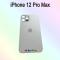 Backshell for iPhone 12 Pro Max Replacement Back Battery Cover Back Rear Glass Case - camera.