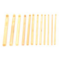 12x Crochet Hooks Bamboo Craft Knitting Needles For Crocheting Shawl ZR. 