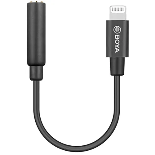 BOYA%20BY-K3%203.5mm%20TRRS%20Female%20to%20Lightning%20Adapter%20Cable%20(2.4")%20-%20Image%204