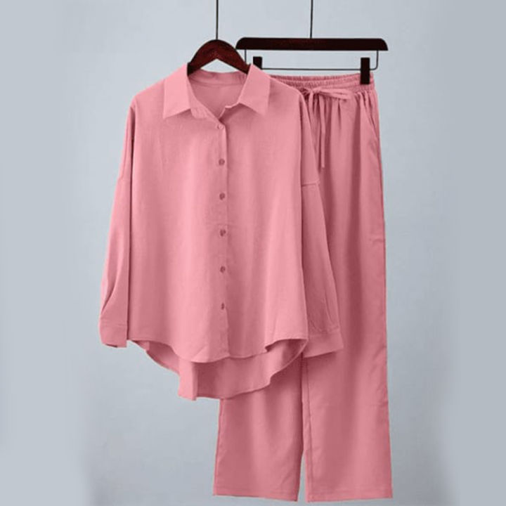 Cherry Fabric CoCord Shirt and Pant Set for Women and Girls – Western Ready-Made Dress