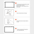 Projector Movie Screen, Flexible Projection Screen Cloth 100 Inch HD 180 Degree Viewing Angle for Video for Outdoor.