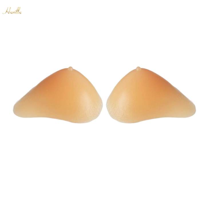 Triangle%20Silicone%20Breast%20Forms%20Fake%20Bra%20Enhancer%20Inserts%20Crossdresser%20Threaded%20300g%20Beige%20-%20Image%202
