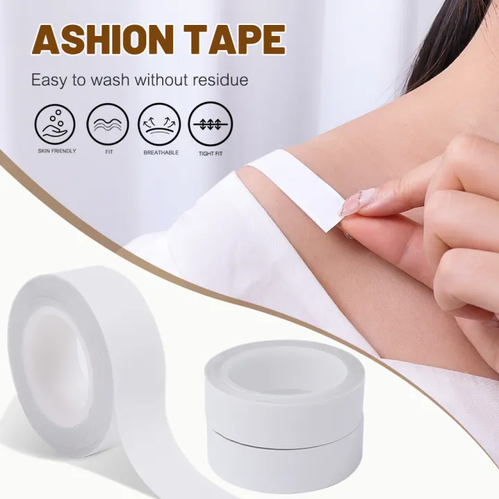 1/2Rolls%20Waterproof%20Dress%20Cloth%20Tape%20Double-sided%20Self%20Adhesive%20Breast%20Bra%20Strip%20Safe%20Transparent%20Clear%20Lingerie%20Tape%20-%20Image%203