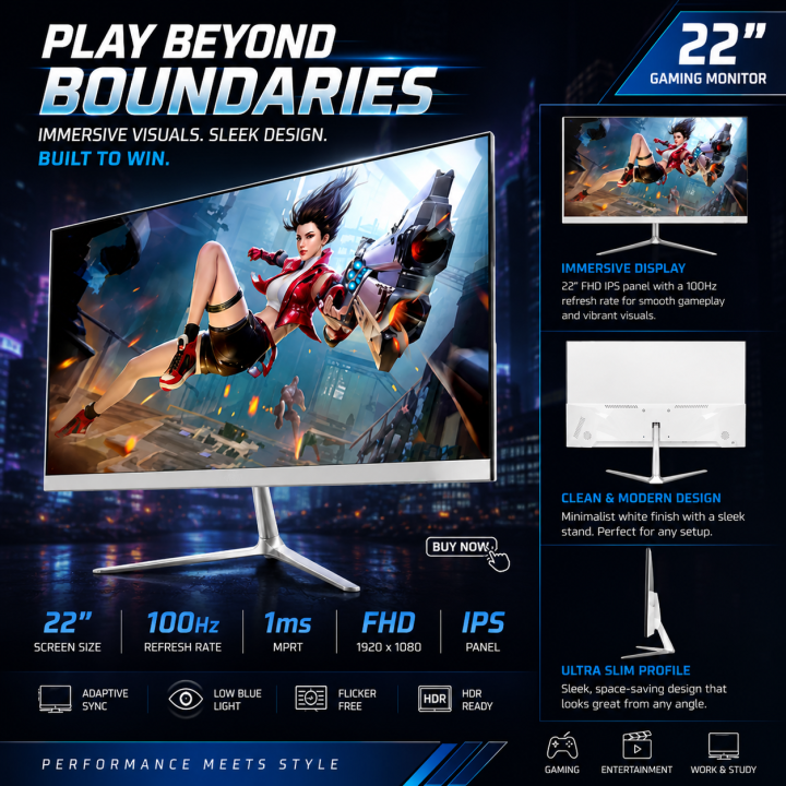 22 Inch Borderless Desktop Monitor