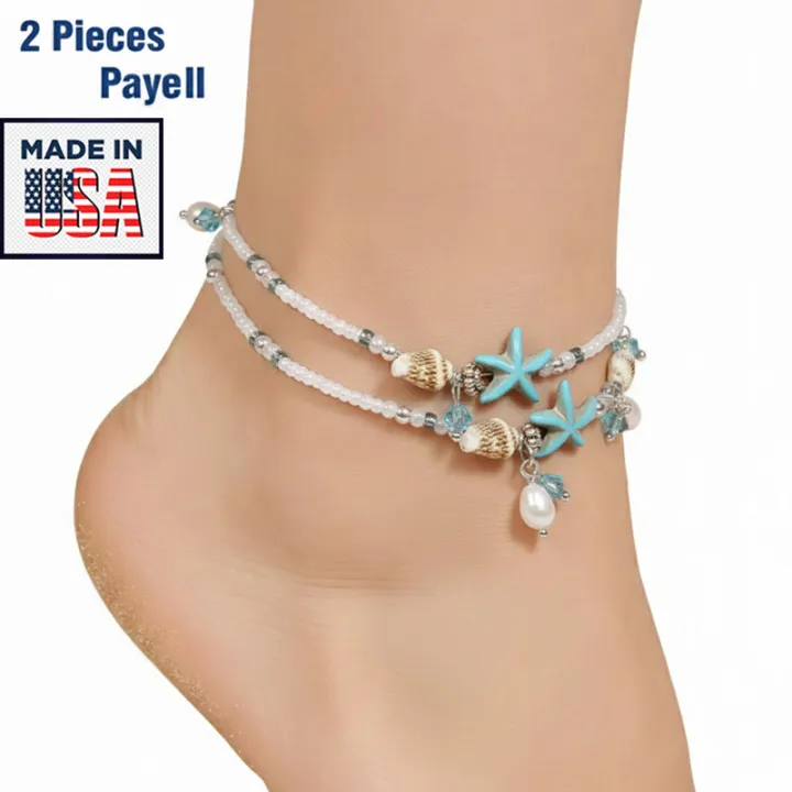 American%202%20Pieces%20Popular%20Pearl%20Starfish%20Payell%20Yoga%20Beach%20Hanging%20Chain%20Anklet%20Pendant%20Friendship%20Foot%20Ornament%20Jewelry%20%7C%20Birthday%20Wedding%20Engagement%20Bridal%20Party%20Marriage%20Anniversary%20Ultimate%20Gift%20for%20Modern%20Women%20%E2%80%93%20Multicolor%20-%20Image%203