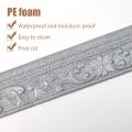 2.3M 3D Foam Wall Pasted Self-adhesive Waterproof Waist Line Skirting Wall Pasted Living Room Background Wall Decoration.