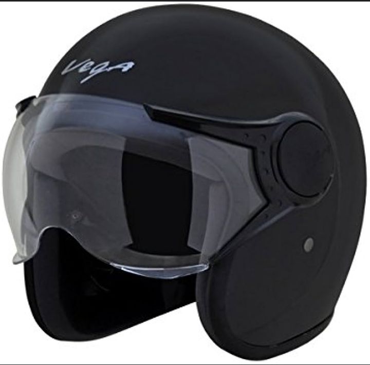 Vega Jet Falf Face Bike Helmet Black