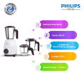 PHILIPS 500W Mixer Grinder (White and Purple) HL7505/00. 