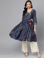 Womens Original AC Cotton Fabric Skin Print Readymade Kurta with Palazzo Set Stylish Wear. 