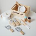 GC Wooden Food Sets Multi-play Food Set Magnetic Vegetables Fruits Cutting Set Kitchen Accessory For Kids Pretend Play. 