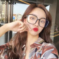 OQ BOGA 2 Colors Women Outdoor Fashion Decorate Square Frame Glasses Female Eye Protection Plastic Full Rim Eyewear.