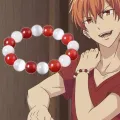Anime Fruits Basket Bracelet Cosplay Prop Basket Kyo Sohma Red White for Women Crystal Bead Bracelet Man Jewelry Party Gifts. 