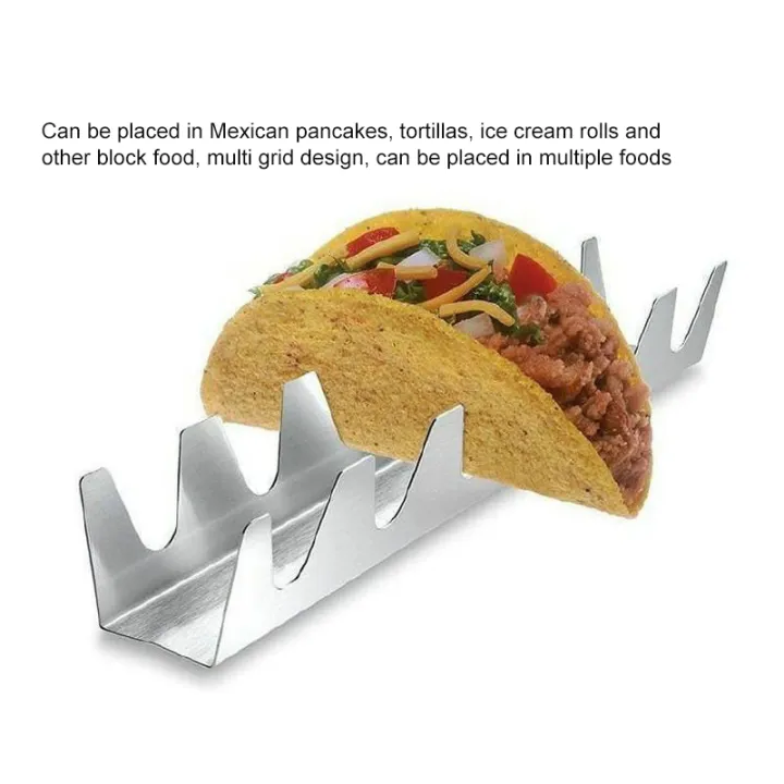 Taco%20Holder%20Creative%20Stainless%20Steel%20Mexican%20Pancake%20Rack%206-grid%20Tortillas%20With%20Wavy%20Pancake%20Rack%20Material:%20food%20stainless%20steel%20430%20-%20Image%203