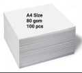 80gsm A4 Size 100pcs White Paper for Printing, Photocopying, Writing Etc..