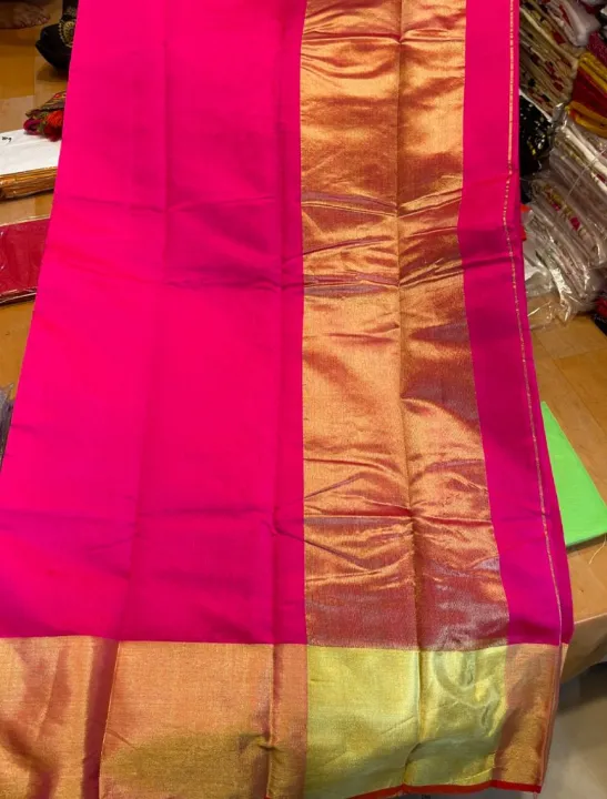 Red%20And%20Green%20Combination%2012%20Hand%20Half%20Silk%20Saree%20For%20Women%20-%20Sari%20-%20Image%203