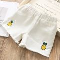 New Summer Girls Jeans Shorts Kids Clothes Baby Girl Cotton Heart Embroidery Bear Denim Short Korean Toddler Casual Pants 2-8Y.