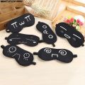1pc Sleeping Eye Mask Black Eye Shade Sleep Mask Black Mask Bandage on Eyes for Sleeping Emotion Sleep Mask. 