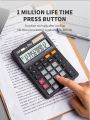 Deli M01320 Desk Calculator - 12 Digit - Black.