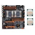 X99 Dual CPU Server Motherboard LGA2011 Motherboard Support DDR4 ECC Memory Maximum Support 256G with 2XE5 2650 V3 CPU. 