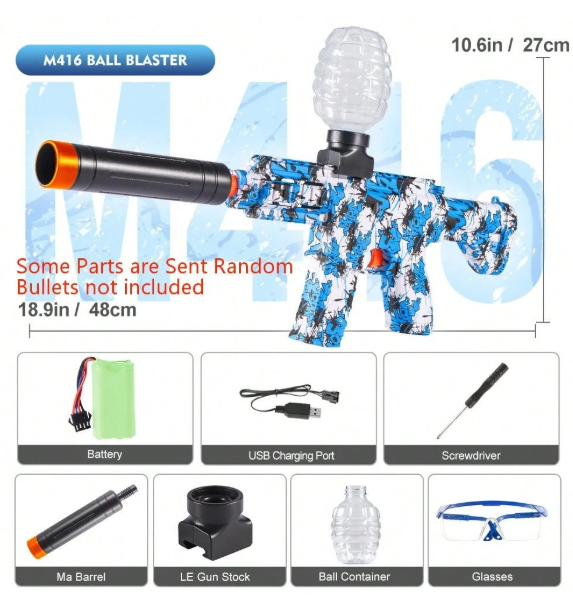Shooting M416 Electric Gel Ball Blaster, Electric Toy Gun W/1000 Water ...