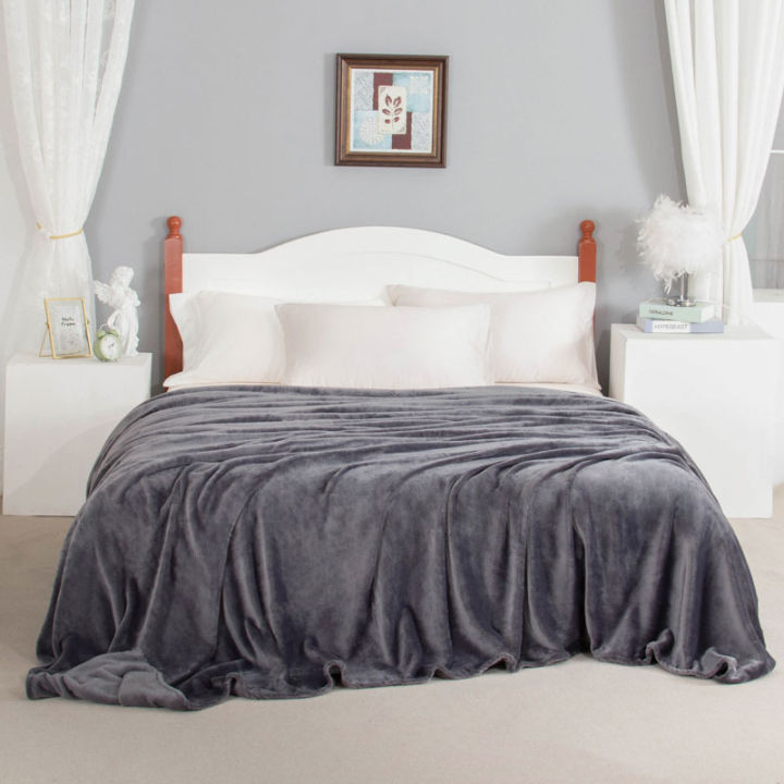 Factory Direct Thickened Coral Fleece Blanket Gift Blanket Plain 1.8 Falai Fleece Blanket Wholesale 2 Meter Bed Sheets
