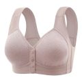 Mother Front Open Buckle Bra Underwear Brassiere Large Size Bra Without Steel Ring Thin Section Vest Type Mom breathable Brassie. 