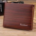 Men's Wallet Short Shape PU Leather Fashion Bank Card Holder Nordic Style Travel Commerce Gathering Young Trend.
