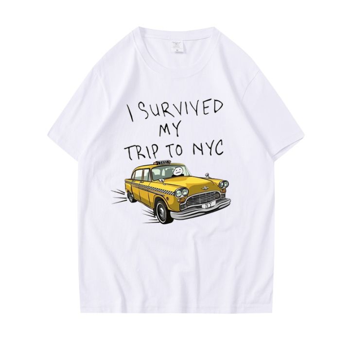 Tom%20Holland%20Same%20Style%20Tees%20I%20Survived%20My%20Trip%20To%20NYC%20Print%20Tops%20Casual%20100%25Cotton%20Streetwear%20Men%20Women%20UniFashion%20T%20Shirt%20-%20Image%203