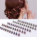 6/12pcs Crystal Rhinestone Flower Hair Claws Clamps Hairgrip Accessories Hairpins Hair Clips Jewelry for Women Bridal Kids Girl. 