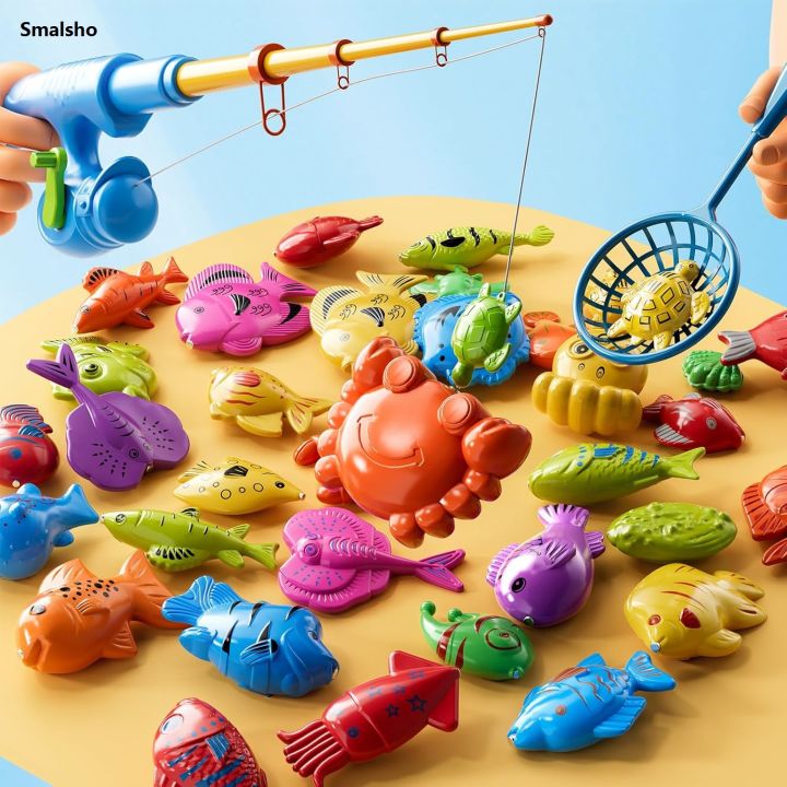 Kids%20Fishing%20Toy%20Set%20Play%20Water%20Toys%20for%20Baby%20Magnetic%20Rod%20and%20Fish%20with%20Inflatable%20Pool%20Outdoor%20Sport%20Puzzle%20Toys%20for%20Children%20-%20Image%204