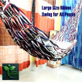 Handmade Ribbon Dolna/Hammock – Extra-Long 8.5ft, Strong & Comfortable Swing in Random Color. 