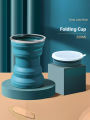 Silicone Collapsible Expandable Drinking Coffee Cup, Folding Drop-proof Retractable Heat-resistant Travel Camping Cup With Lid. 