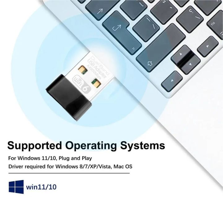 AX900%20WiFi%206%20USB%20WiFi%20Adapter%20802.11AX%20Wireless%20WiFi%20Dongle%20Dual%20Band%202.4G/5GHz%20Network%20Card%20Driver%20Free%20For%20Win10/11%20-%20Image%204